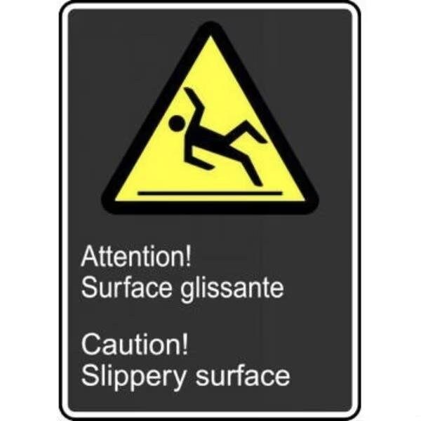 Accuform SAFETY SIGN CAUTION SLIPPERY FBMCSA620VS FBMCSA620VS - main